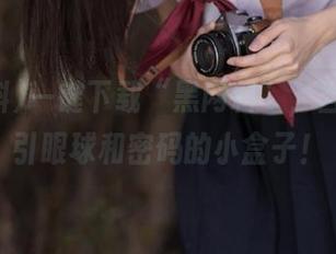 一键下载“黑网料”，当真是吸引眼球和密码的小盒子！